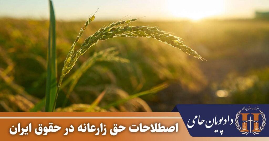 اصطلاحات حق زارعانه در حقوق ایران