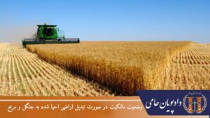 وضعیت مالکیت در صورت تبدیل اراضی احیا شده به جنگل و مرتع