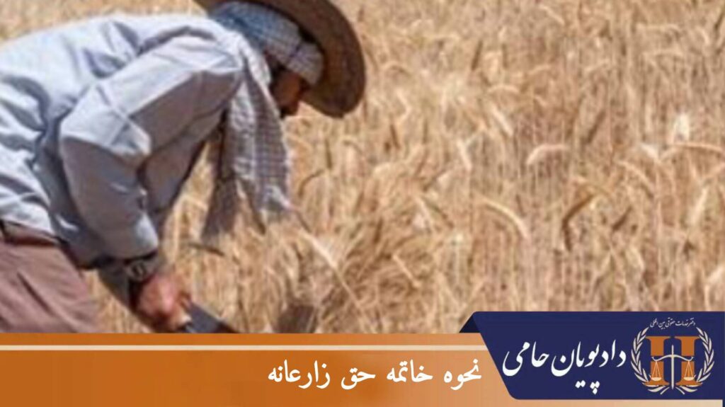 نحوه خاتمه حق زارعانه