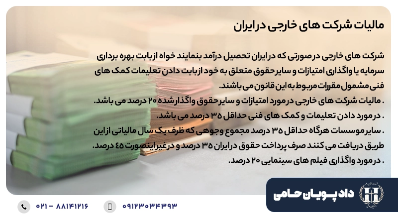مالیات شرکت های خارجی در ایران