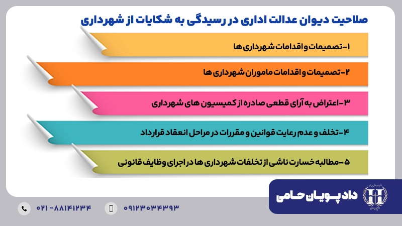صلاحیت دیوان عدالت اداری در رسیدگی به شکایات از شهرداری