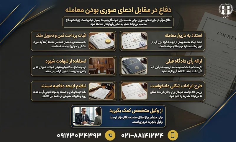 دفاع در مقابل ادعای صوری بودن معامله