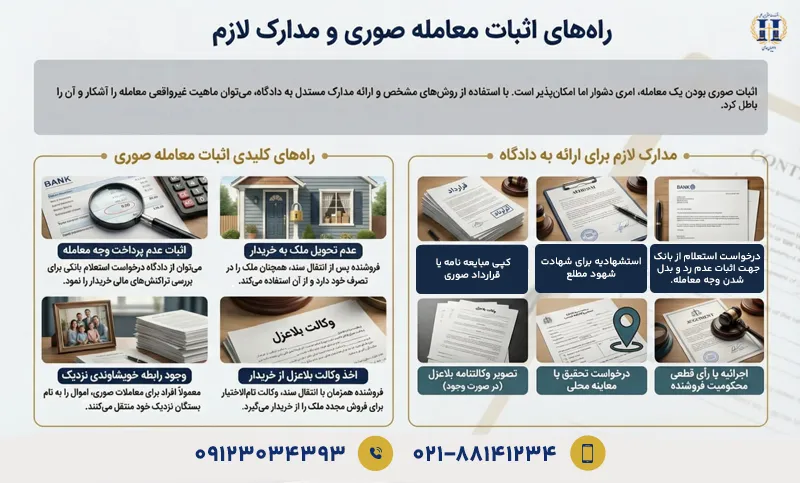 راه های اثبات معامله صوری