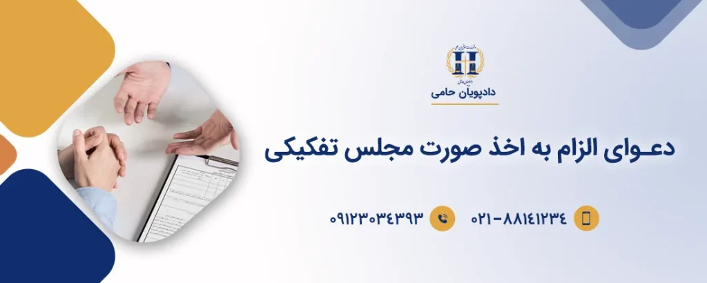 دعوای الزام به اخذ صورت مجلس تفکیکی
